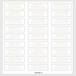 Gold Individual Guest Address Labels