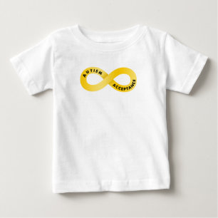 Gold Infinity Symbol For Autism Baby T-Shirt