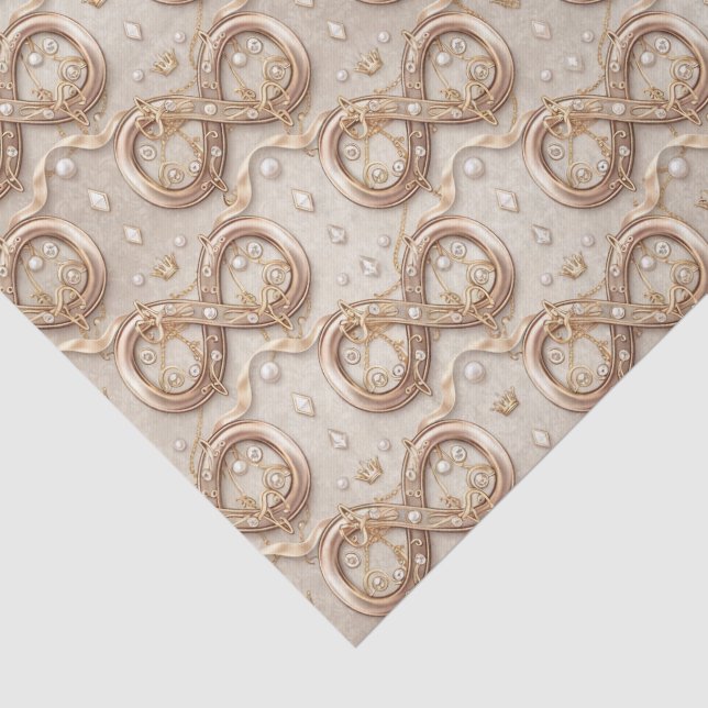 Gold Infinity Wedding Tissue Paper (Detail)