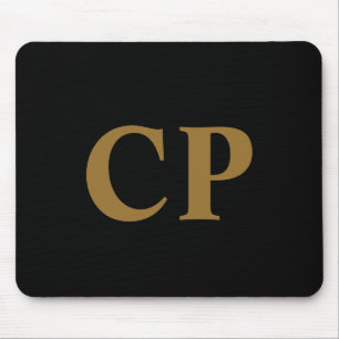 Gold Initial Mouse Mat