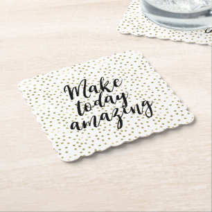 Gold Inspirational Amazing Paper Coaster