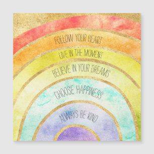Gold Inspirational Quotes Rainbow