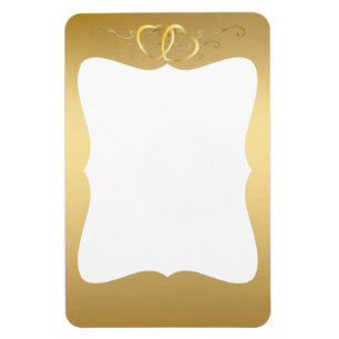 Gold Intertwined Hearts Photo Magnet