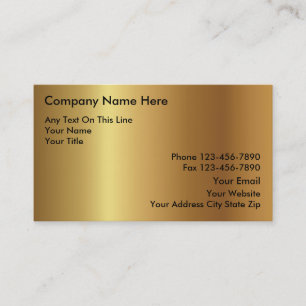 Gold Investment Business Cards