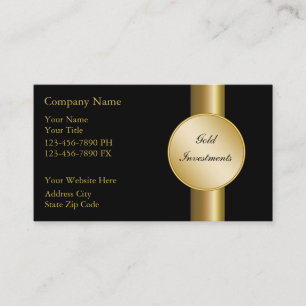 Gold Investment Business Cards