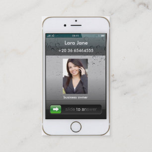 Gold iPhone 6 Business Card with Sticker