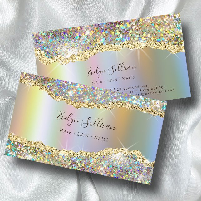Gold iridescent foil glitter business card (Creator Uploaded)