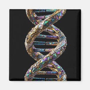 Gold & Iridescent Pearl Luxury Science Design Magnet