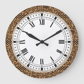 Gold Italian Renaissance Floral Large Clock