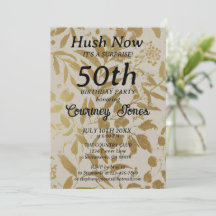 Gold Ivory Botanical 50th Birthday