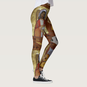 Gold Jesus Leggings