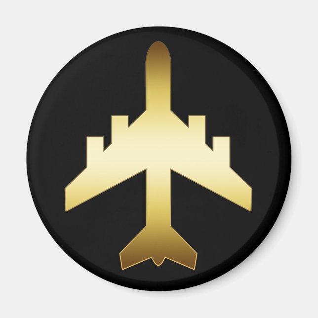 GOLD JET AIRPLANE MAGNET (Front)
