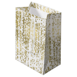 Gold Jewel Bokeh Abstract Wedding Medium Gift Bag