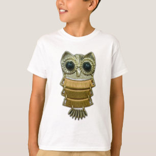 Gold Jewel Owl T-Shirt