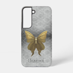 Gold Jewelled Butterfly Damask Samsung Galaxy Case