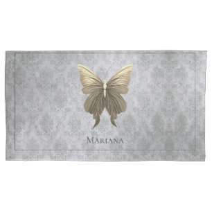 Gold Jewelled Butterfly Pillowcase