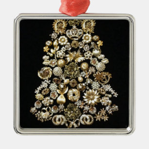 Gold Jewellery Christmas Tree Metal Tree Decoration