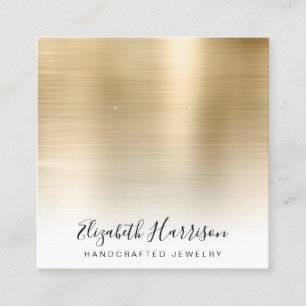Gold Jewellery Display Square Business Card