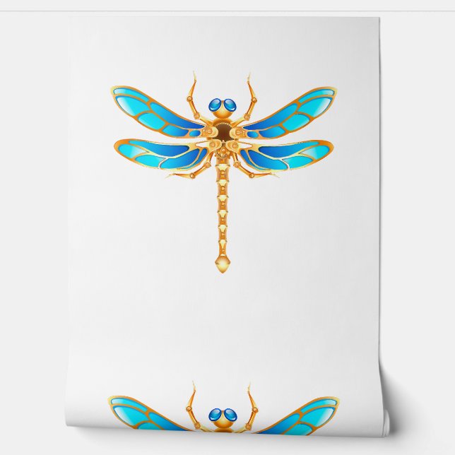 Gold jewellery dragonfly insect vip fun vector ima wallpaper (Unrolling)