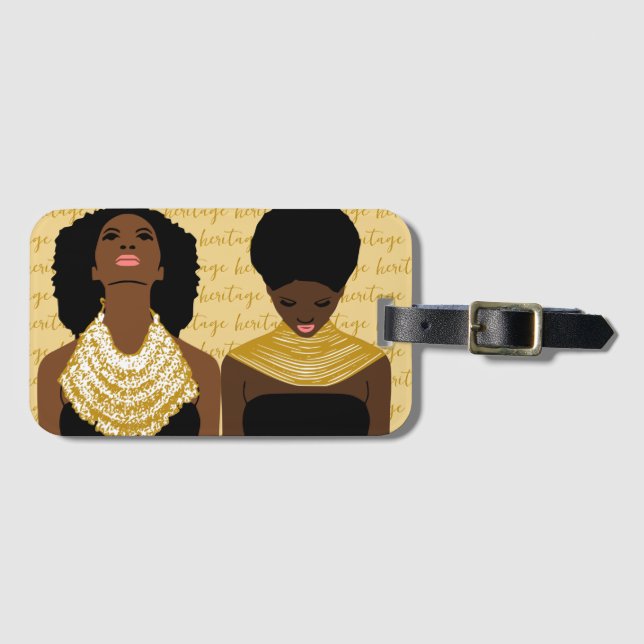 Gold Jewellery Luggage Tag (Front Horizontal)