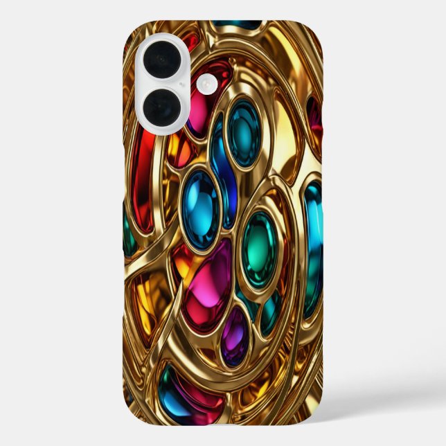 Gold & Jewels #31 - iPhone 16 Cases (Back)