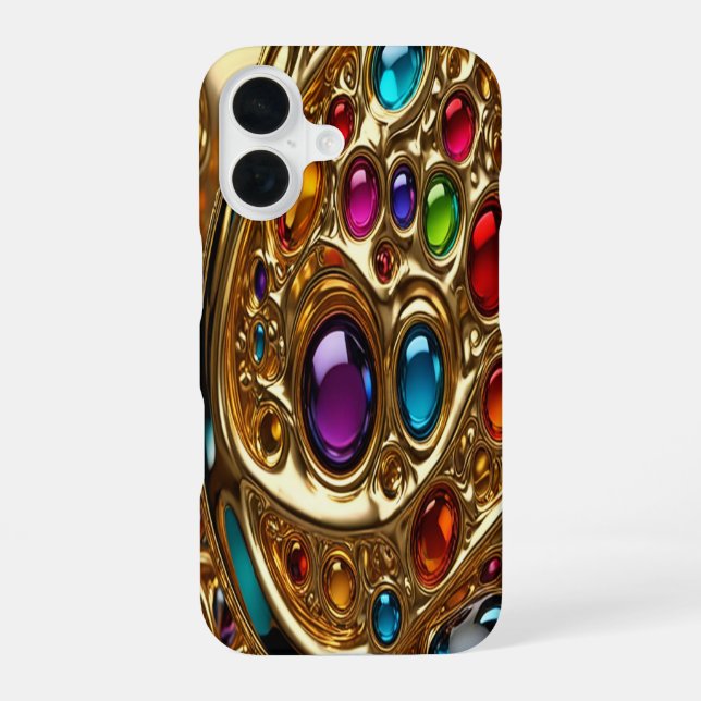 Gold & Jewels #53 - iPhone 16 Cases (Back)