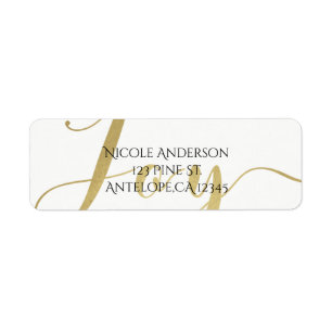 Gold JOY Holiday New Years Christmas Personalised