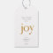 Gold Joy Modern Christmas Gift Tags