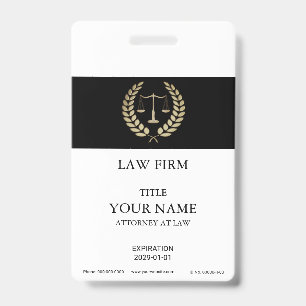 Gold Justice Scale Badge ID Badge