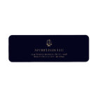 Gold Justice Scale Navy Legal Address Label