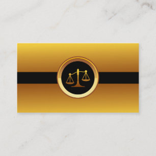 Gold Justice Scales Lawyer/Attorney Business Card