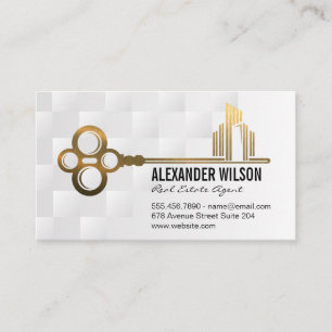 Gold Key City Logo   Real Estate Property Business Card