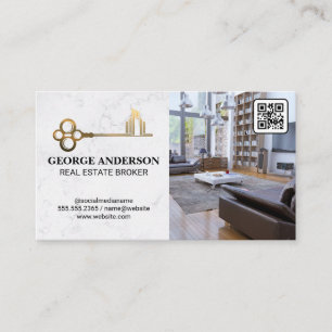 Gold Key House Logo   Living Room   QR Code  Business Card