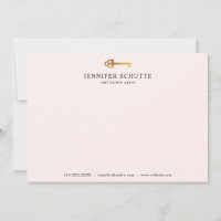 Gold Key Personalised Realtor Blush Stationery