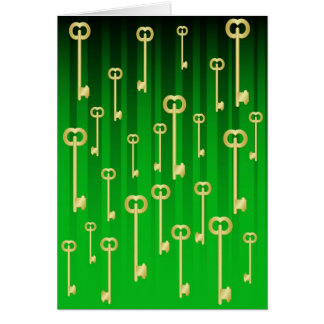 Gold keys on Green