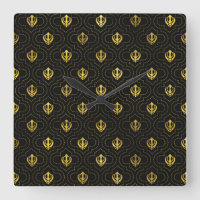 Gold Khanda symbol pattern