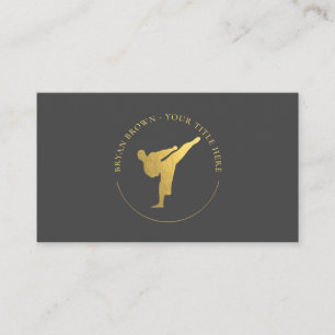 Gold Kickboxing - Karate Logo Business Card