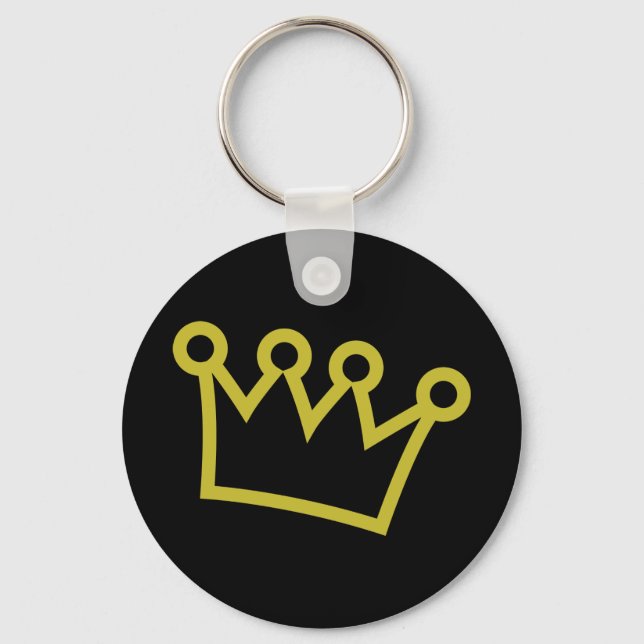 gold king crown deluxe key ring (Front)