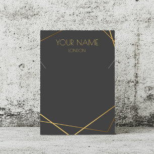 Gold kintsugi geometric necklace display card