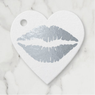 Gold Kiss Lips Foil Favour Tags