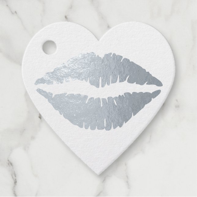 Gold Kiss Lips Foil Favour Tags (Front)