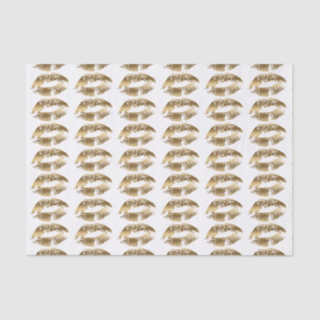 Gold kiss pattern tissue paper (Front)