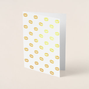Gold Kisses Foil Greeting Card
