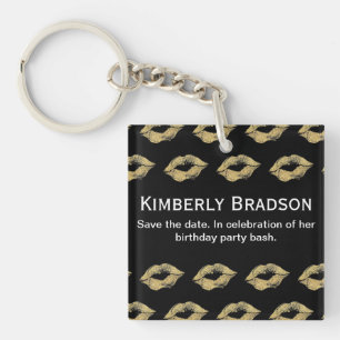 Gold Kisses Key Ring