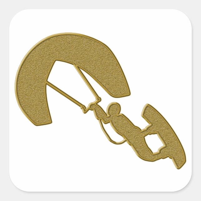 Gold Kitesurfing Sticker (Front)