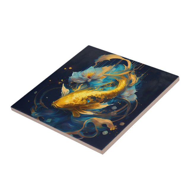 Gold Koi :: Tile (Side)