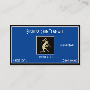 Gold KoKopelli Logo Business Card