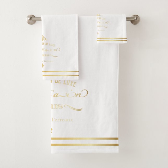 Gold La Maison De Luxe Bathroom Towel Set (Insitu)