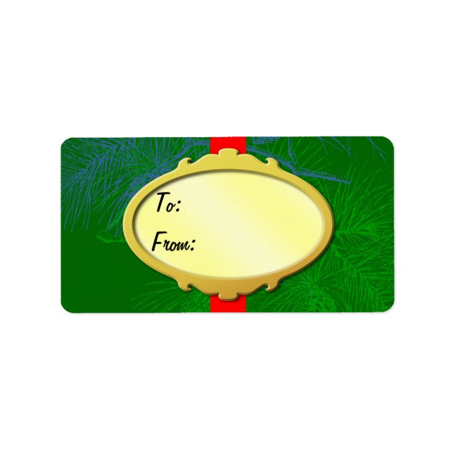 Gold Label Custom Holiday Tags (Front)