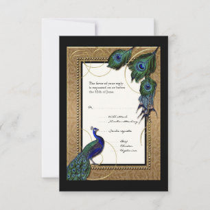 Gold & Lace Baroque Formal Wedding RSVP Response